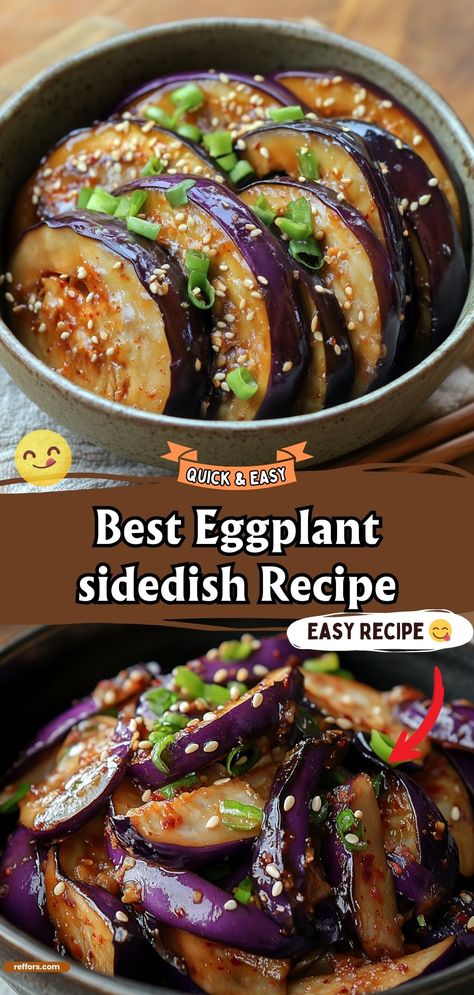 Simple yet flavorful, this Eggplant Side Dish is a versatile addition to any meal. Lightly seasoned and cooked to perfection, it’s a veggie lover’s dream. #EggplantLovers #HealthySides #VegetarianDish Simple Eggplant Recipe, Eggplant Side Dishes, Eggplant Recipes Easy, Chicken Cake, Eggplant Recipe, Korean Side Dishes, Weekend Meals, Creamy Mashed Potatoes, Healthy Sides