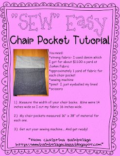 *SEW* Easy Chair Pockets! Classroom Chair Covers, Student Chair Pockets, School Chair Pockets, Chair Organizer, Seat Sacks, Organization Desk, September Ideas, Chair Pockets, Teacher Crafts