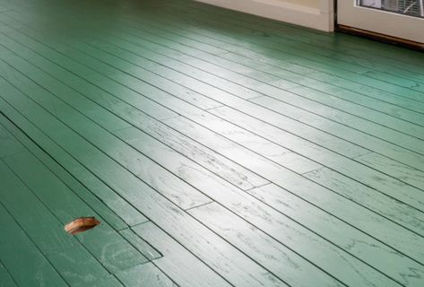 green painted floors | white dog vintage Green Painted Wood Floors, Green Painted Floors, Paint Wood Floors Ideas, Painting Hardwood Floors, Painted Hardwood Floors, Indoor Blinds, Cheap Blinds, Painted Wood Floors, Sink Lights