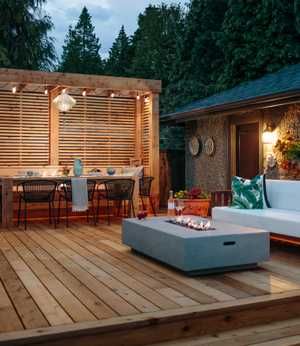 Backyard Vacation, Ground Level Deck, Cedar Deck, Diy Projects Plans, Hardwood Decking, Sauna Design, Yard Landscape, Pergola Design, Deck Projects