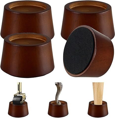 KOIKEY Furniture Raisers Bed Risers - 2 Inch Wooden Circle Heavy Duty Furniture Height Extenders Lifts for Sofa Couch Desk Chair Table Base Raising Space, Convenient Store and Cleaning, Pack of 4 : Amazon.ca: Home Couch Desk, Walnut Wood Furniture, Convenient Store, Furniture Risers, Bed Risers, Wooden Circle, Water Bed, Chair Table, Sustainable Furniture