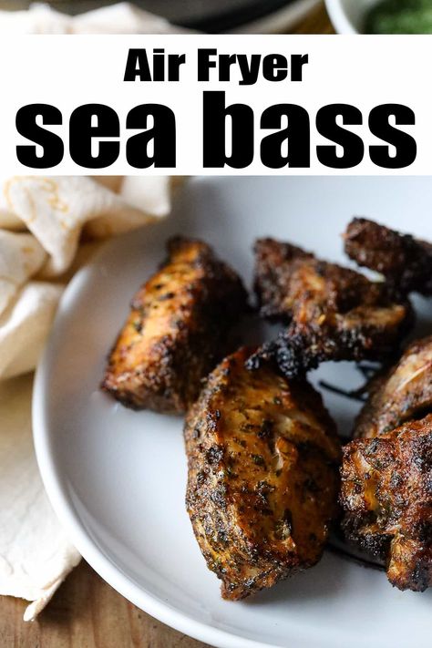 Ranging from the best flavors to delicate texture, this air fryer sea bass recipe promises to make your mouth water from the very fist bite. Chilean Sea Bass Recipe Air Fryer, Sea Bass Air Fryer Recipes, Black Sea Bass Recipe, Bass Recipes, Salmon Steak Recipes, Sea Bass Recipe, Bass Recipe, Whole Fish Recipes, Air Fried Fish