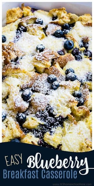 Blueberry Croissant Bake, Super Easy Breakfast Casserole, Blueberry Breakfast Casserole, Blueberry Croissant, Croissant Bake, Baked Breakfast Casserole, Blueberry French Toast Casserole, Easy Breakfast Casserole Recipes, Round Food