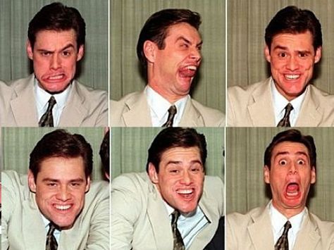 More faces of Jim Funny Facial Expressions, Monroe Marilyn, Facial Expressions Drawing, Jim Carrey, Human Poses Reference, Face Photo, Face Expressions, Every Single Day, Style Hair