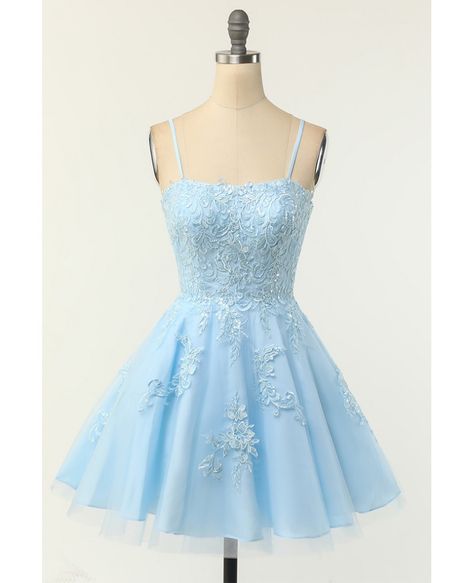 Best 11% off now! Buy beautiful appliques blue strapless short homecoming dress at wholesale price online. Free shipping and pro custom service since 2009. Grade 8 Grad Dresses Short Blue, Grade 8 Grad Dresses Short, Blue Grad Dresses, Grade 8 Grad, Dresses Short Blue, Grade 8 Grad Dresses, All American Girl Dolls, Hoco 2024, Hoco Ideas