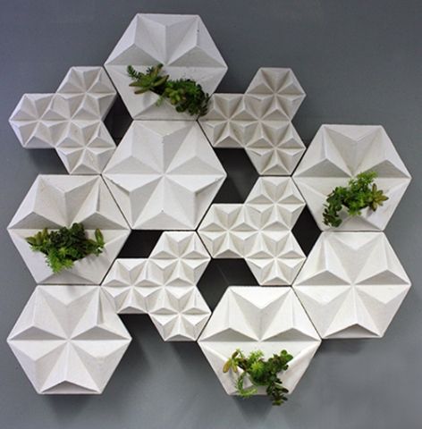 Acoustic Panels Design, Hanging Plant Decor Ideas, Hanging Plant Decor, Acoustic Panels Diy, Plant Decor Ideas, Panels Design, Wall Hanging Plant, Geometric Planter, Modular Walls