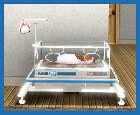 rebecah's Incubator Crib Invisible Crib Mod Sims 4, Sims 4 Hospital Cc, Birthing Tub, Medical Decor, The Sims 4 Lots, Sims Baby, Retro Wallpaper Iphone, Baby Hospital, Sims 4 Game Mods