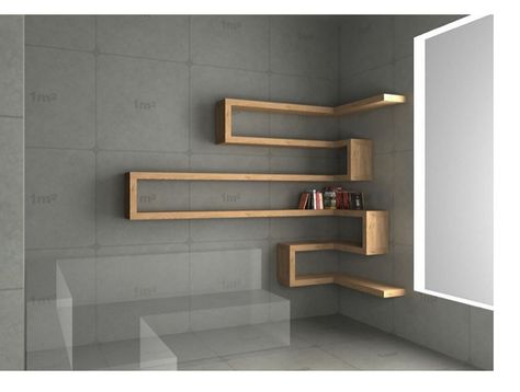 Corner Shelves Ideas, Corner Shelf Ideas, Corner Shelf Design, Shelves Ideas, Corner Wall Shelves, Modern Wall Shelf, Corner Bookshelves, Living Room Corner, Regal Design