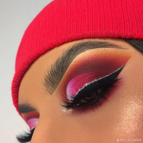 Makeup Drawing, Cute Eye Makeup, Barbie Makeup, Eye Makeup Pictures, Red Makeup, Eye Makeup Designs, Dope Makeup, Makeup Eye Looks, Creative Eye Makeup