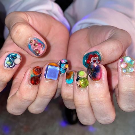 Cute Pedicures, Yu Aoi, Mens Nails, Hippie Nails, Punk Nails, Fire Nails, Dream Nails, Funky Nails, Pretty Acrylic Nails