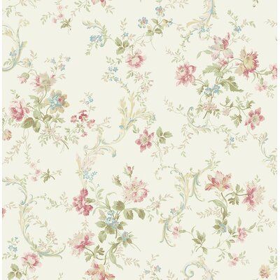 Classic Wallpaper Pattern, Floral Print Wallpaper, Wallpaper Boulevard, Classic Wallpaper, Cream Wallpaper, Drops Patterns, Roll Paper, W Wallpaper, Brick Wallpaper