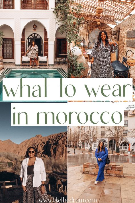 10+ Morocco Outfit Ideas: What to Wear in Marrakech & Beyond - LIKE THE DRUM What To Wear In Marrakech, Marrakesh Outfit, Morocco Outfit Ideas, Marrakech Outfit, Morocco Outfits, Morocco Clothing, Morocco Travel Outfit, Morocco Packing List, Moroccan Outfit