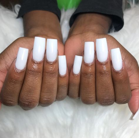 Marshmallow White Nails, Matte White Nails, Nails With Pink, Classy Acrylic, White Manicure, Amazing Nails, Classy Acrylic Nails, Short Square Acrylic Nails, French Nail