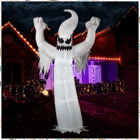 Joiedomi 12 Ft Tall Halloween Inflatable Scary Spooky Ghost Inflatable Yard Decoration with Build-in LEDs Blow Up Inflatables for Halloween Party Indoor, Outdoor, Yard, Garden, Lawn Decorations Halloween Yard Inflatables, Outside Halloween Decorations, Halloween Blow Ups, Halloween Outdoor Decoration, Outdoor Inflatables, Inflatable Decorations, Halloween Inflatables, Halloween Yard Decorations, Scary Halloween Decorations