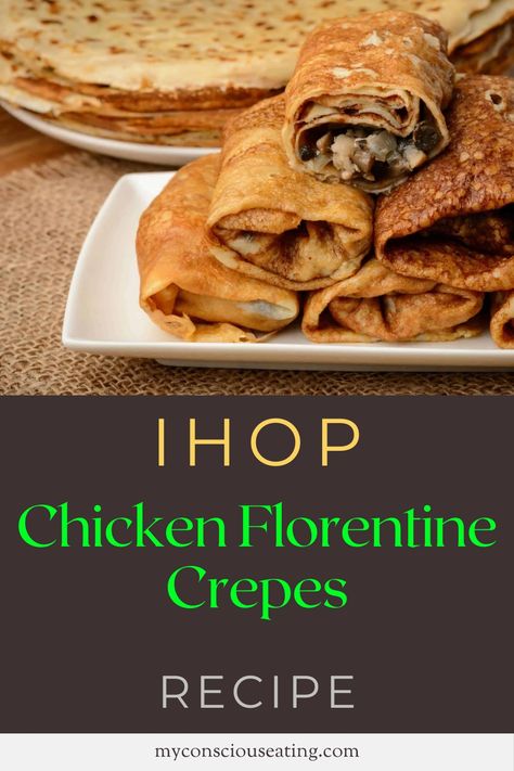 Chicken Florentine crepes on a dinner plate Chicken Florentine Crepes Recipe, Chicken Florentine Crepes, Parmesan Risotto, Crepes Recipe, Chicken Florentine, Lunch Bowl, Garlic Mashed Potatoes, Crepe Recipes, Garlic Mashed