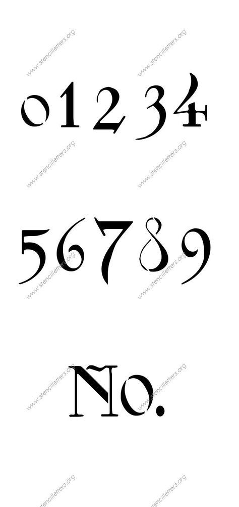 Fantasy Art Nouveau Number Stencil Art Nouveau Numbers Font, Art Nouveau Numbers, Number Lettering Fonts, Number Styles Fonts, Cute Number Fonts, Fancy Number Fonts, Fancy Numbers Fonts, Cool Number Fonts, Best Number Fonts