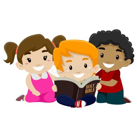 Children Reading Bible. Vector Illustration of Children Reading Bible , #affiliate, #Reading, #Children, #Bible, #Illustration, #Vector #ad Bible Cartoon, Sermon Illustrations, Reading Bible, Children Reading, Christian Cartoons, Childrens Sermons, Reading The Bible, Chinese New Year Card, Bible Images