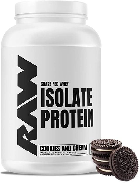 RAW Whey Isolate Protein Powder, Cookies N Cream | | Fitness Hub | Health And Fitness | Best Protien #protein #healthandfitness #trending About this item Cookies N Cream Grass-Fed Whey Protein Powder: RAW Nutrition brings you our grass-fed micro-filtered isolate protein, complete with naturally occurring Branch Chain Amino Acids (BCAA). Each scoop packs 25 grams of protein with 0.5g of total fat and 1 gram of carbohydrates. 2.25 lbs. Powder Cookies, Protien Powders, Protein Powder Cookies, Protein Products, Cookies N Cream, Whey Isolate, Best Protein Powder, Creatine Monohydrate, Cookies N Cream Cookies