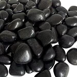 FANTIAN 10 Pounds Natural Black Pebbles Rocks for Plants– 2-3 Inch Ornamental Black River Rocks for Garden Landscaping Home Décor Yard Paving Fountain and Outdoor Decorative Black Stones Pebbles For Garden, Black River Rock, Pebble Garden, Stone Step, Black Rocks, Step Stones, River Pebbles, Aquarium Pump, Outdoor Paving