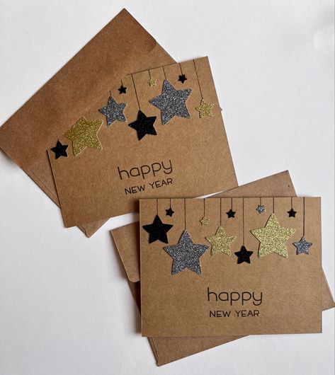 These 5 x 4.5” flat cards are perfect for New Year greetings. Happy New Year Greetings Card Handmade, New Year Cards Handmade Simple, Happy New Year Cards Handmade, New Year Cards Handmade, New Year Card Making, New Years Cards, Muncie Indiana, New Year Cards, Happy New Year Cards