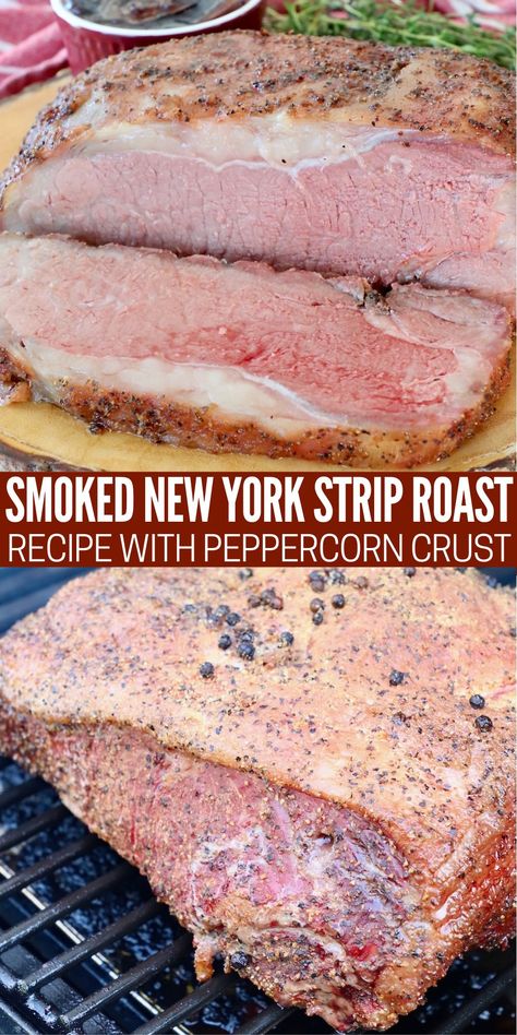 Strip Roast Recipe, Strip Roast, New York Strip Roast, Homemade Meat Rub, Strip Steaks, New York Strip, Smoked Meat Recipes, Impressive Recipes, Roast Recipe