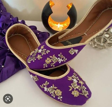 Shein Shoes, Back Embroidery, Shoes Purple, Fashion Shoes Sandals, White Kicks, Wedding Flats, Purple Shoes, Gold Colour, Footwear Design Women