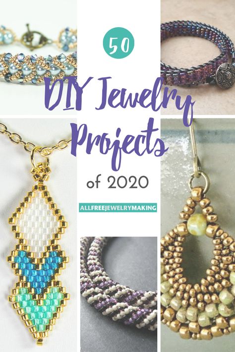 When it comes to DIY jewelry projects, the possibilities are seemingly endless. The good news is we've done the legwork for you and compiled the top 50 DIY jewelry projects of 2020 in one convenient place. From stunning seed bead bracelets to gorgeous dangle earrings, there is truly something for everyone's taste and skill level in this comprehensive collection. With this list of top 50 reader-approved homemade jewelry patterns, you'll stay in-the-know when it comes to popular jewelry trends Free Bead Patterns, Free Jewelry Making Projects, Popular Jewelry Trends, Free Jewellery Making Tutorials, Diy Jewelry Rings, Diy Jewelry Projects, Easy Diy Jewelry, Diy Wire Jewelry, Making Crafts