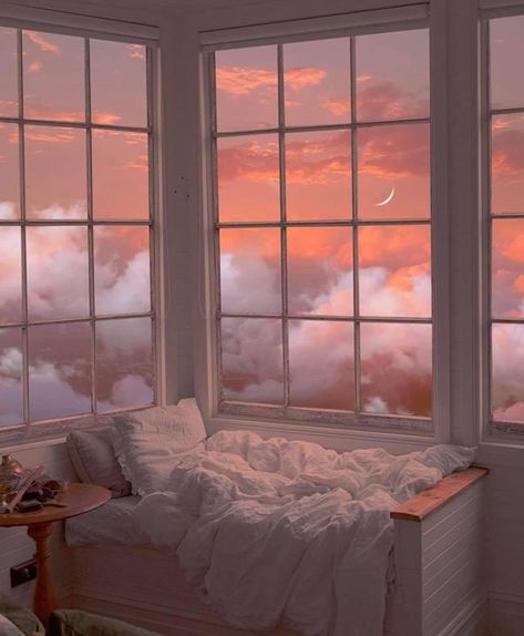 Redecorate Room, Dream Core, Pastel Pink Aesthetic, Aesthetic Rooms, Waiting Rooms, Dream Rooms, New Wall, Sky Aesthetic, Pastel Aesthetic