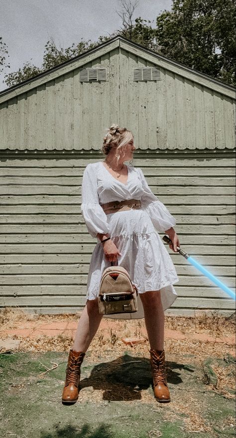 Princess Leia Disneybound, Princess Leia Disney Bound, C3po Disneybound, Leia Disneybound, Leia Organa Disneybound, Leia Endor Disneybound, Star Wars Disneybound Summer, Princess Leia Costume Slave Dress, Bounding Outfits