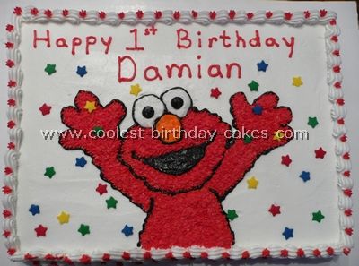 Elmo Sheet Cake, Sheet Cake Ideas, Elmo Birthday Cake, Birthday Cake Inspiration, Elmo Cake, Diy Birthday Cake, Cake Girl, Elmo Birthday Party, Homemade Birthday Cakes