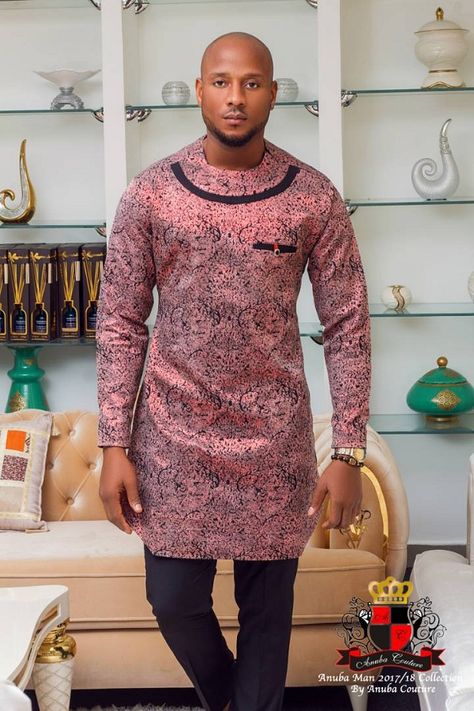 Nigerian label Anuba Couture presents THE ANUBA MAN collection - Vanguard Allure Kaftan For Men, Nigerian Men Fashion, African Wear Styles For Men, Latest African Men Fashion, African Attire For Men, African Dresses Men, African Shirts For Men, Afrikaanse Mode, Indian Men Fashion