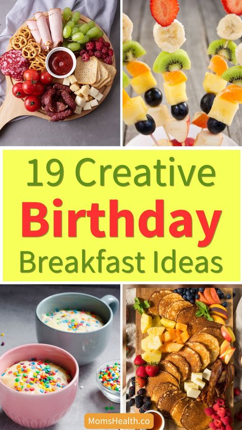 Birthday Breakfast Recipes For Kids Birthday Breakfast Bar Ideas, Breakfast Ideas For Birthday Party, Food Ideas For Morning Birthday Party, Birthday Breakfast Brunch Ideas, Breakfast Birthday Ideas For Him, Birthday Party Breakfast Ideas, Breakfast Party Ideas For Kids, Breakfast Theme Party, Kids Breakfast Birthday Party