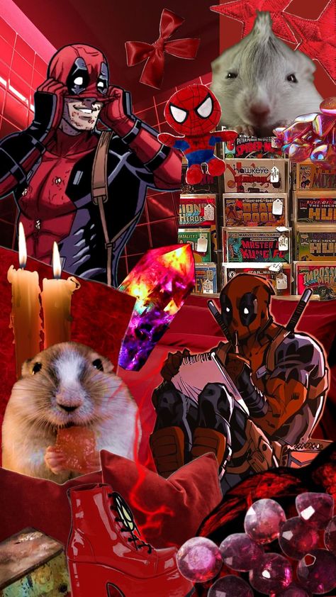 it's not the best but it's cute #deadpool #red #marvel #gerbil Cute Deadpool, Gerbil, Deadpool, Marvel, Red