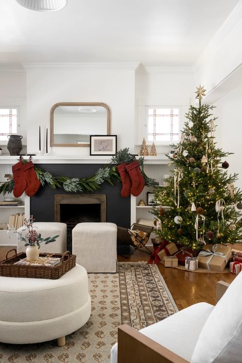 Studio Mcgee Christmas, The Mcgee Home, Mcgee Home, Holiday Mantel, Unique Furniture Pieces, Christmas Decor Inspiration, Christmas Mantel Decorations, Christmas Interiors, Christmas Mantels