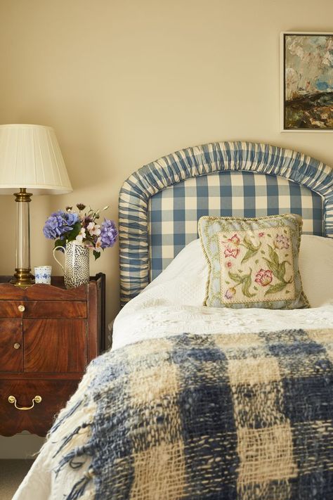 Gingham Headboard, Very Tired, Family Home, Gingham, The House, Bespoke, Home And Family, House Interior, Checks