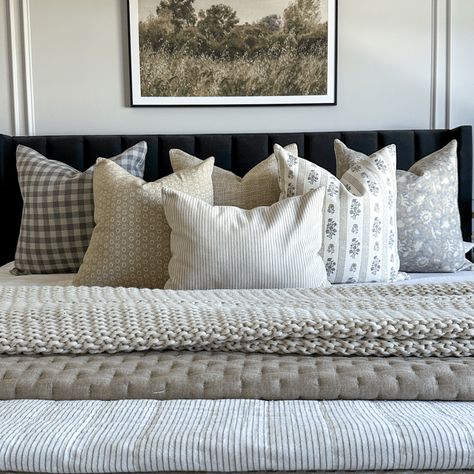 Layered Bedding Target, Layered Duvet And Quilt, Quilt With Comforter At End Of Bed, Taupe Quilt Bedding, Taupe Quilts Ideas, Waffle Quilt Bedding, Neutral Bedding Ideas With A Pop Of Color, Neutral Bed Layering, Target Neutral Bedding