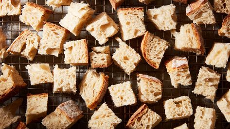 Toast Your Bread for Better Stuffing Dry Bread For Stuffing, Drying Bread In Oven For Stuffing, Drying Out Bread For Stuffing, How To Dry Bread For Stuffing, Best Bread For Stuffing, Bread For Stuffing, Smoked Green Beans, How To Make Stuffing, Thanksgiving Goodies