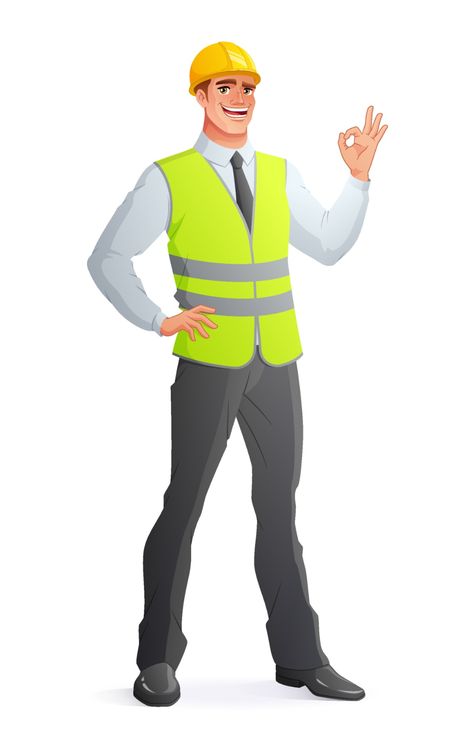 Download the Smiling engineer in vest showing OK sign vector illustration 3430765 royalty-free Vector from Vecteezy for your project and explore over a million other vectors, icons and clipart graphics! Engineer Cartoon Character, Engineer Clipart, Tattoos Pulseras, Engineer Cartoon, Work Cartoons, Man Clipart, Rules Poster, Classroom Rules Poster, Truck Art