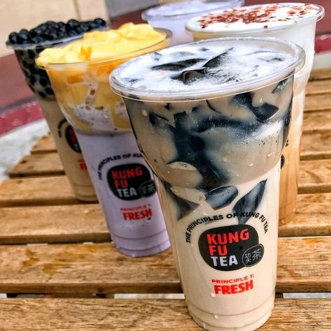 Kung Fu Tea on Instagram: “Oh no! Someone left 5 #KungFuTea drinks. 🧋 What do you do? @kftcerritos” Kung Fu Tea, Fake Pictures, Dim Sum, Bubble Tea, Kung Fu, Pint Glass, Beer Glasses, Bubbles, Tea