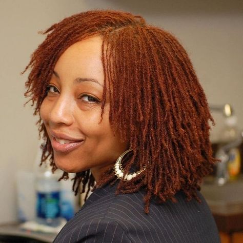 Find this Pin and more on Natural Mystic - Locs by nattygyrl. Loc Dye, Sisterlocks Styles, Beautiful Locs, Short Locs Hairstyles, Dye Ideas, Sisterlocks, Dreadlock Hairstyles, Locs Hairstyles, African Beauty