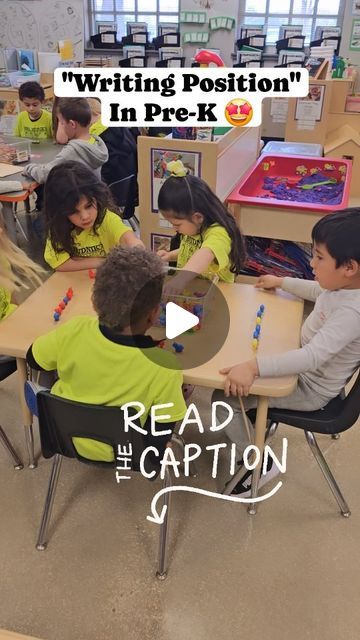 Lindsay Budnik ♡ Pre-K Teacher on Instagram: "Most often in my classroom, my students are not sitting at their table. They are on the carpet or at stations most of the day but the few minutes a day they are at their desk to have a flat workspace, I ask them to get into their "writing position". I will remind students by asking for their "Writing Position- Backs on the backs of the chair, bottoms on the bottoms of the chair and tummy touching the table". Not only is this position ideal when they are writing, it is also best anytime we are working at their tables. This ensures that students are both safely positioned in their chair so they do not fall off, but it also puts their body physically in a great position to work at their table. When writing or coloring, it puts their arms and hands Pre K Teacher, My Classroom, Work Space, The Day, Carpet, Desk, Writing, Instagram