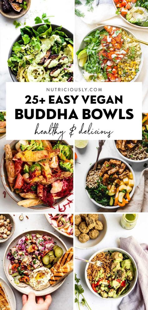 Vegan Buddha Bowl Meal Prep, Easy Buddha Bowls, Protein Bowls Vegetarian, Mexican Buddha Bowl Vegan, Nourish Bowl Vegan, Budda Bowls Vegetarian, High Protein Vegan Bowls, Simple Buddha Bowl, Plant Based Rice Bowls