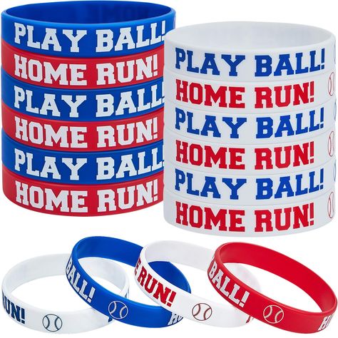 Baseball Bracelets, Baseball Party Favors, Home Run Baseball, Baseball Bracelet, Baseball Theme Party, Baseball Birthday Party, Team Party, Baseball Party, Baseball Theme