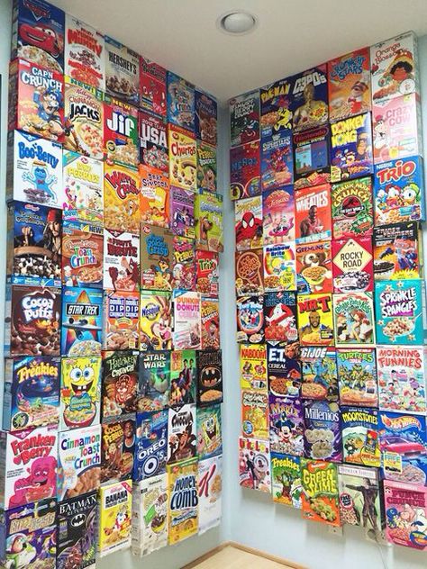 Cereal box collection Sereal Sarapan, Cereal Cafe, Cereal Killer, Indie Room, Room Decor Bedroom Teenage, Indie Kids, Box Art, Room Decor Bedroom, Moon Stone