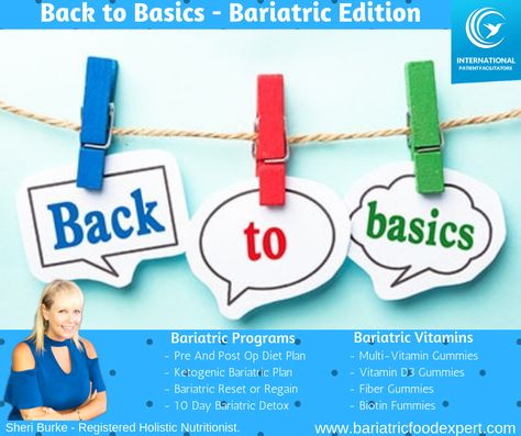 Back To Basics – Bariatric Edition  I am always talking about getting “back on track” and what I mean by that is getting “back to the bariatric basics”.   Sheri Burke - Registered Holistic Nutritionist. 1-800-210-5124  https://international-patient-facilitators.com/back-to-basics-bariatric-edition  #bariatricblog Bariatric Basics, Getting Back On Track, Wls Recipes, Holistic Nutritionist, Post Op, Back To Basics, Back On Track, 1 800, Diet Plan