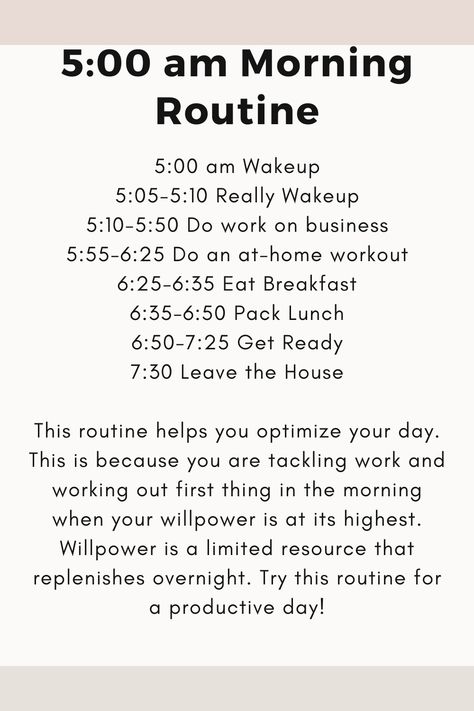 This amazing routine will certainly help you optimize your day! #health #healthy #productive #morningroutine #morning How To Schedule Your Day, 5:00 Am Morning Routine, 5 Am Morning Routine, Am Morning Routine, Productive Morning Routine, 5am Club, Am Club, Self Help Skills, Healing Journaling