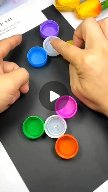 Instadiyou on Instagram: "Created a fidget spinner using a plastic bottle cap, adding a fun and creative twist to your DIY projects! 🔄✨ A perfect project for fidget toy lovers and craft enthusiasts alike. Explore more creative DIY ideas on my Instagram Reels page: @instadiyou #fidgetspinner #bottlecapcraft #handmadeart #creativeprojects #diycrafts #upcycling #artsycrafts #craftingjoy #handmadewithlove #funprojects #craftingfun #diyideas #handmadebeauty #creativefun #craftlove fidget spinner, bottle cap craft, handmade art, creative projects, DIY crafts, upcycling, artsy crafts, crafting joy, handmade with love, fun projects, crafting fun, DIY ideas, handmade beauty, creative fun, craft love" Plastic Bottle Cap Crafts Diy Ideas, Plastic Bottle Cap Crafts, Homemade Fidget Toys, Plastic Bottles Crafts, Diy Bottle Cap Crafts, Plastic Bottle Crafts Diy, Artsy Crafts, Diy Fidget Toys, Plastic Bottle Caps