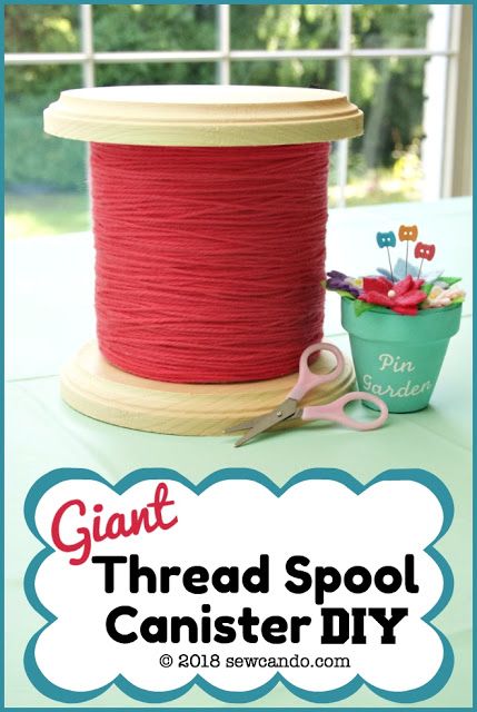 Quilting Room Decor, Vintage Inspired Craft Room, Spool Storage Ideas, Giant Thread Spool, Thread Spool Storage, Diy Craft Tools, Diy Sewing Room Decor, Vintage Sewing Room Decor, Sewing Decor Ideas