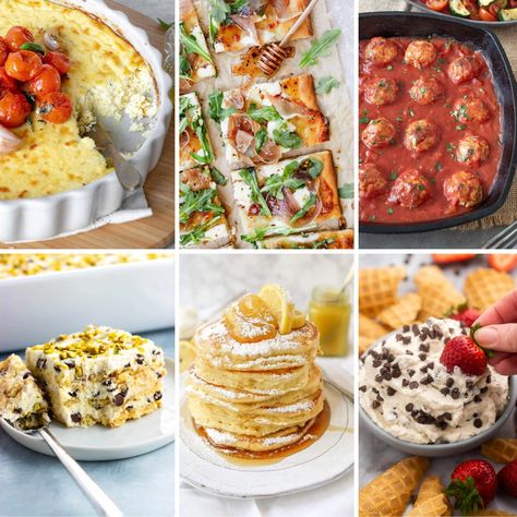 48 Ricotta Recipes: Savory and Sweet Ideas Ricotta Stuffed Chicken Breast, Cheese Recipes Homemade, Ricotta Cheese Recipes, Cannoli Filling, Make Table, Ricotta Cookies, Recipes Savory, Ricotta Recipes, Classic Lasagna