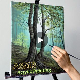 518K views · 29K reactions | ASMR Acrylic Spring Painting From Start To Finish 🎨 | ASMR Acrylic Spring Painting From Start To Finish 🎨 #art #acrylicpainting #artwork #painting #artist | By Feliks KFacebook Spring Forest, Landscape Painting Tutorial, Acrylic Artwork, Spring Painting, Forest Landscape, Magical Forest, Abstract Canvas Painting, Painting Lessons, Abstract Canvas